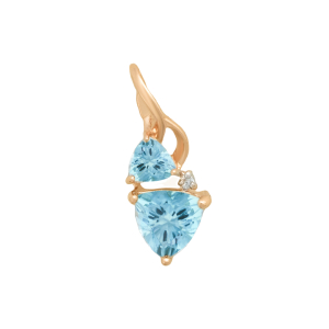 Подвеска из красного золота, с бриллиантом Подвеска из красного золота, с бриллиантом