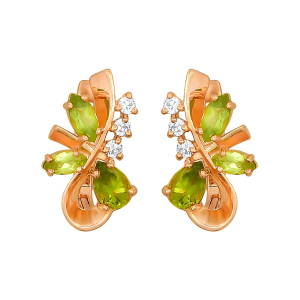 Серьги из красного золота