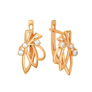 Серьги из красного золота