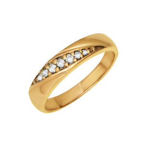 Кольцо из красного золота, с бриллиантами Кольцо из красного золота, с бриллиантами
