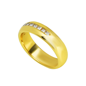 Кольцо из желтого золота, с бриллиантами