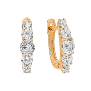 Серьги из красного золота