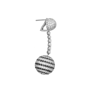 Серьги из белого золота, с бриллиантами