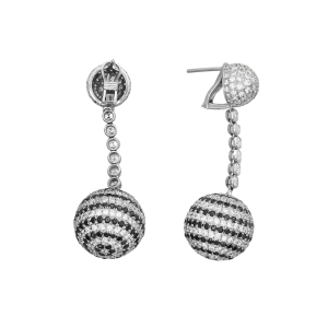 Серьги из белого золота, с бриллиантами